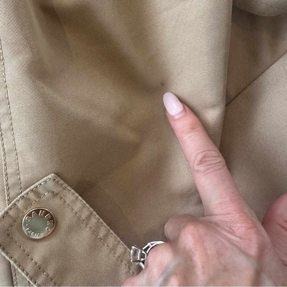 Sandro Button Gabardine Trench Coat in Beige - Picture 14 of 14